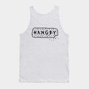 Hangry illustration black Tank Top